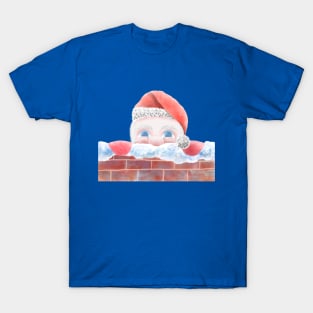 Christmas- Santa Claus with big nose - Watercolor T-Shirt